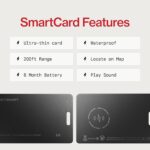 KeySmart SmartCard (Gen 2) MFI-Certified Wallet Tracker Card, Compatible with Apple Find My App, Rechargeable Thin GPS I