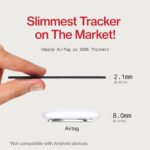 KeySmart SmartCard (Gen 2) MFI-Certified Wallet Tracker Card, Compatible with Apple Find My App, Rechargeable Thin GPS I