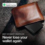 KeySmart SmartCard (Gen 2) MFI-Certified Wallet Tracker Card, Compatible with Apple Find My App, Rechargeable Thin GPS I
